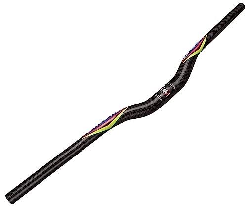 Guidon VTT : Adulte VTT Riser Bar 580 / 600 / 620 / 640 / 660 / 680 / 700 / 720 / 740 / 760 / 780 / 800 / 820mm 31.8mm Guidon Carbone d'extrémité 22.2mm Poignée Velo Route pour BMX DH XC (Color : Black, Size : 780mm)