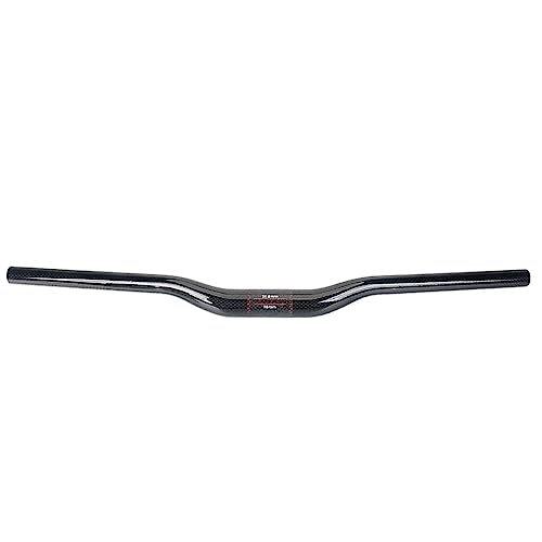 Guidon VTT : Cintre en Carbone Barre Riser Bar Rise 18mm Guidon extra long pour VTT vélo de descente DH XC AM FR 31.8mm 580 / 600 / 620 / 640 / 660 / 680 / 700 / 720 / 740 / 760mm (Color : Glossy black, Size : 620mm)