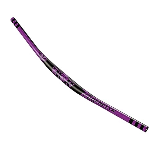 Guidon VTT : Guidon de VTT de 31, 8 mm, en alliage d'aluminium, extra long 720 mm avec surface mate de peinture, violet, 31, 8 x 720 x 22, 2 mm