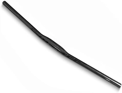 Guidon VTT : Guidon plat vtt modifié guidon de VTT en Fiber de carbone guidon Ultra-léger Super-long barre transversale de vélo de route (Color : Black, Size : 640mm)