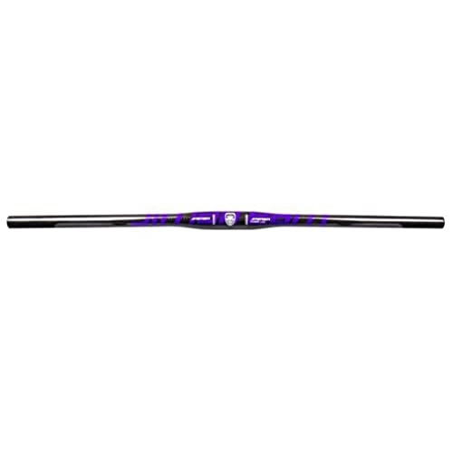 Guidon VTT : HIMALO Guidon De VTT 31.8mm Guidon Plat VTT en Fibre De Carbone Ultraléger 580 / 600 / 620 / 640 / 660 / 680 / 700 / 720 / 740 / 760mm Extra Long Bar (Color : Black Purple, Size : 580mm)