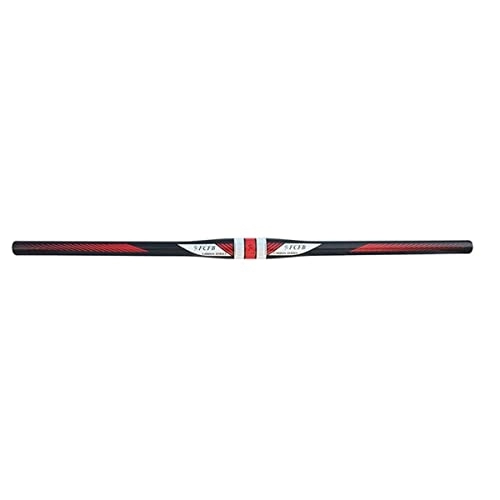 Guidon VTT : LHHL VTT Plat Guidon 31.8mm Mountain Bicycle Guidon 600 / 620 / 640 / 660 / 680 / 700 / 720mm Guidon Velo Route Carbone Mountain Bicycle Guidon (Color : Rot, Size : 620mm)