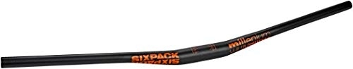 Guidon VTT : SixPack Racing Cintre VTT Millenum 825 Rise 20mm Guidon Mixte Adulte, Noir / Orange, Standardgröße