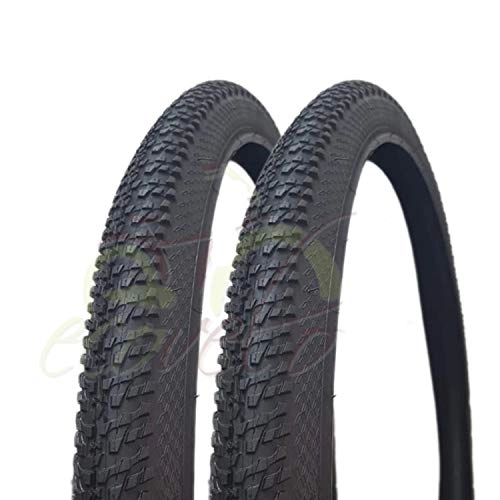 Pneus VTT : Lot de 2 pneus 29 x 2, 125 (57-622) noirs en caoutchouc pour VTT