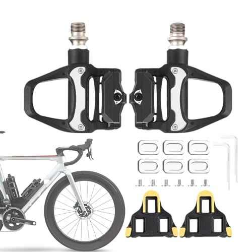 Pédales VTT : ANQISHI Pédales de vélo de Montagne, pédales de vélo, Pédales de vélo Plates antidérapantes - Spin Pédales de vélo Sangles réfléchissantes pour vélo de Route / Exercice de Cyclisme en Salle