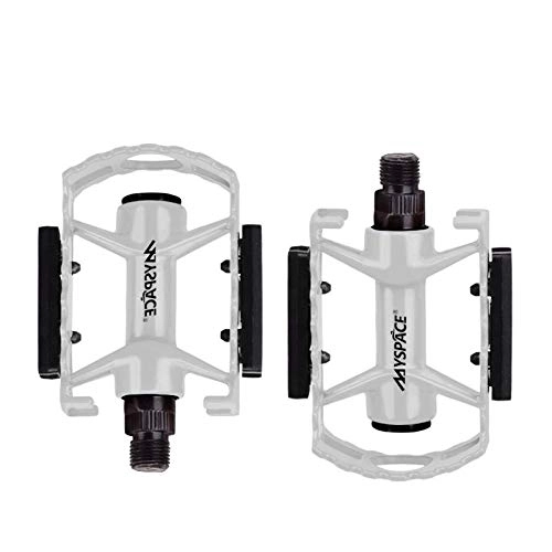 Pédales VTT : Bicycle ball foot pedal ultralight aluminum alloy mountain bike pedal dead fly pedal-G11 white