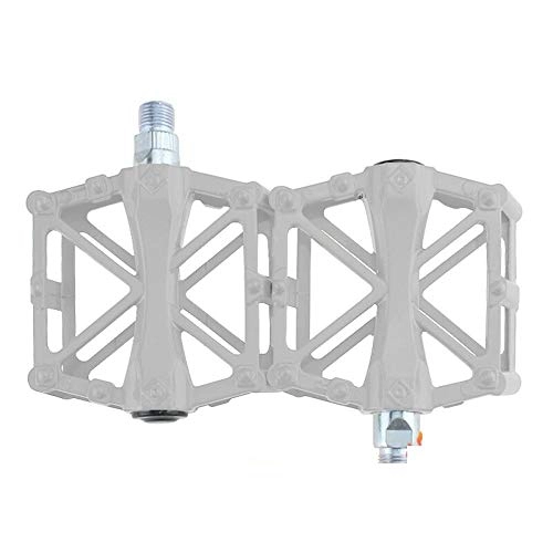 Pédales VTT : Bicycle pedal aluminum alloy Pelin pedal mountain bike bearing pedal-Upgraded white