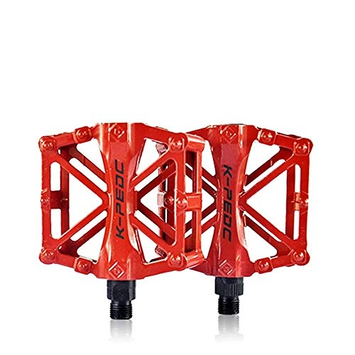 Pédales VTT : Bicycle pedals mountain bikes universal non-slip durable pedals bicycle pedal accessories electric bicycle pedal-Red pair