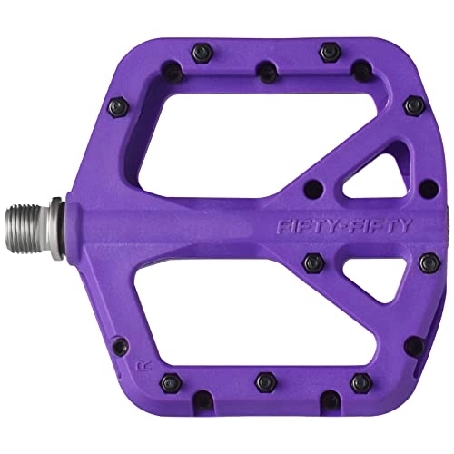 Pédales VTT : FIFTY-FIFTY Pédales de vélo VTT en fibre de nylon, pédales antidérapantes pour vélo de montagne 9 / 16" pour tout Mountain, Enduro, Downhill, vélo électrique (violet)