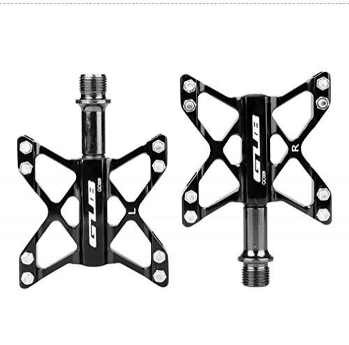 Pédales VTT : HJJGRASS Bike Pedals 9 / 16, Non-Slip Bike Pedal Mountain Bicycles Platform Pedals Aluminum Alloy Flat 3 Sealed Bearing Axle for MTB BMX Bikes Road Cycling