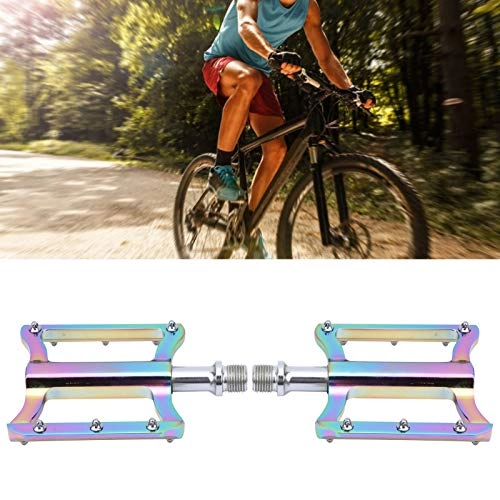 Pédales VTT : Jacksing Pédale de vélo de Montagne, pédale de vélo, pédale en Alliage d'aluminium pour vélos de Route VTT(Bright Color)