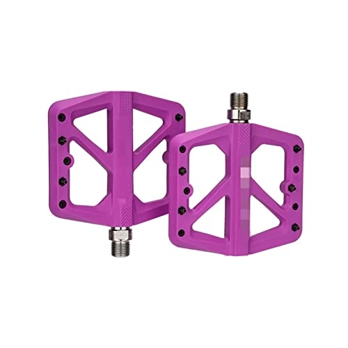 Pédales VTT : LINGJ SHOP Pédale à vélo de route de montagne en nylon ultralight Du Roulements de la bague compatibles avec compatible avec Xc am bmx mtb Pédales à vélos plats antidérapants ( Color : Purple )