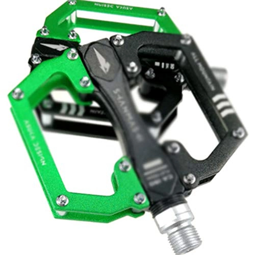 Pédales VTT : Mountain Bike Bearing Pedal Bicycle Pelin Pedal Seat Wide and Comfortable Double Fight Color Riding Accessories-CA150blackgreen