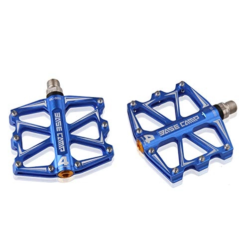 Pédales VTT : Mountain bike bearing pedals, dead fly pedals, bicycle pedals-blue