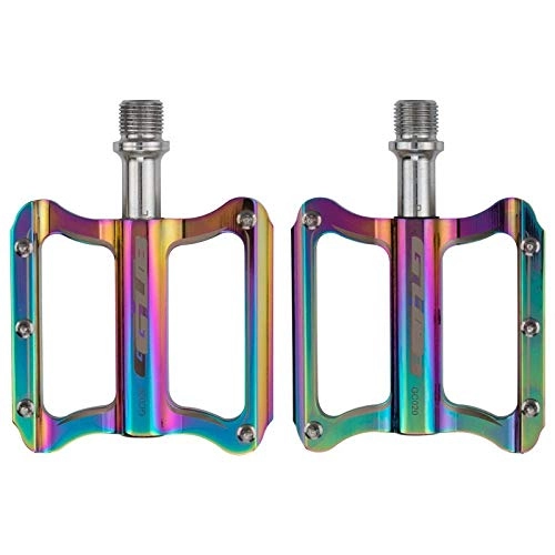 Pédales VTT : Mountain bike pedal road bicycle pedal bicycle pedal bearing Pelin anti-skid foot stare-Dazzling color