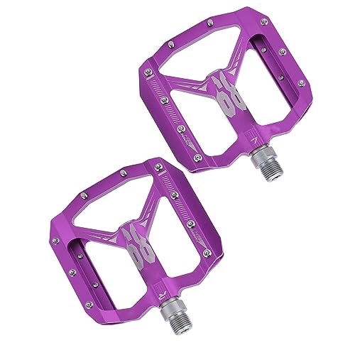Pédales VTT : Pédales de vélo de montagne, pédales de vélo en alliage d'aluminium pour vélo (violet)