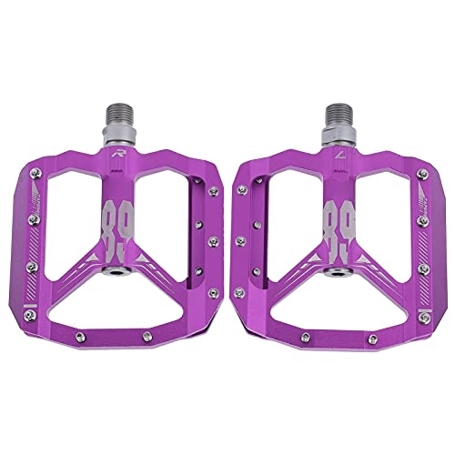 Pédales VTT : Pédales de vélo en alliage d'aluminium antidérapant pour vélo de montagne (violet)