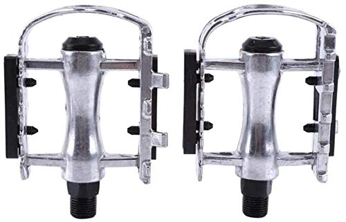 Pédales VTT : RENFEIYUAN 1 Paire de pédales de vélo d'argent, pédales de Plate-Forme de Bicyclette d'aluminium légère Universelle pour BMX / MTB pedale de VTT (Color : Silver)