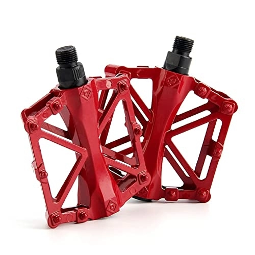 Pédales VTT : THEXILAN 1Pair Nouveau Alliage d'aluminium à Billes Ultralight Élargir Accessoires de vélo de Montagne Pédales de vélo antidérapantes Pièces de vélo. pour vélo (Color : Red)