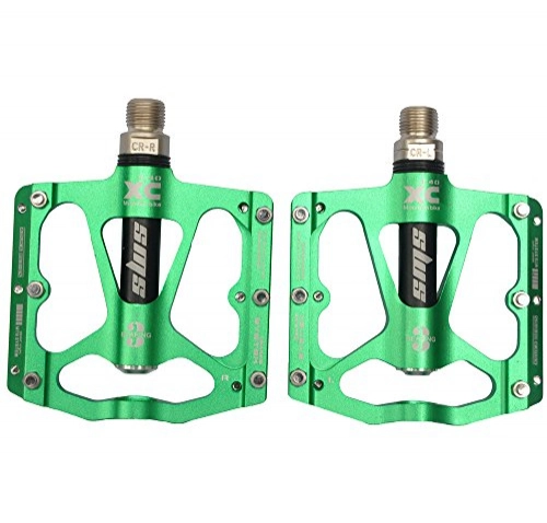 Pédales VTT : UPANBIKE Pédales avec Triple Aluminium Broche 22, 86 / 40, 64 cm pour VTT et vélos de Route Ultra légers, Vert