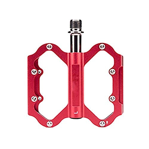 Pédales VTT : WANGDANA Mountain Bicycle Pedal Non-Slip Ultralight 3 Bearing Bike Pedals High-Strength Spindle Axle MTB Bicycle Pedal Cycling Parts Red