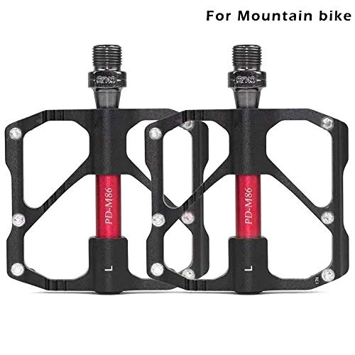 Pédales VTT : WANGDANA Pédales légères de cyclage d'alliage d'aluminium de pédale de vélo pour Le Noir de Montagne de vélo de Montagne