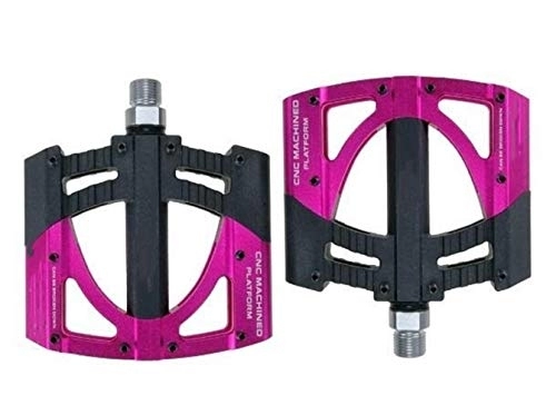 Pédales VTT : WangQianNan Pédale VTT Vélo Plate-Forme 3 roulements Potences vélo ultraléger Montagne Accessoires Pédales de vélo Pièces de Rechange de vélo (Color : Pink)