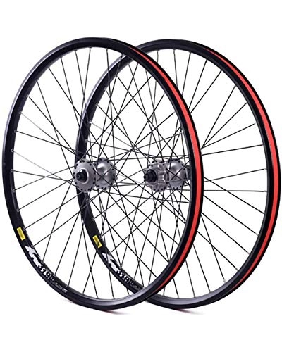 Roues VTT : 26 / 27.5" Mountain Bike Wheelset Double Walled Jante en Alliage de Frein Disque 36 Trou Quick Release 8 / 9 / 10 Speed, 27.5 inch