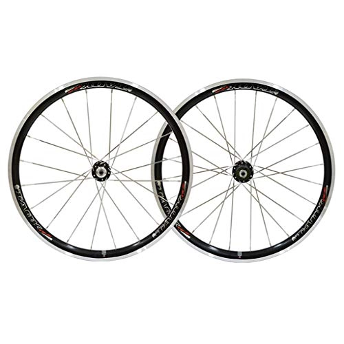 Roues VTT : AIFCX 20 Pouces vélo Wheelset, Double Alliage Mur Rim V Brake Quick Release 7 / 8 / 9 Vitesse Flywheel 20Holes, Black-20inch