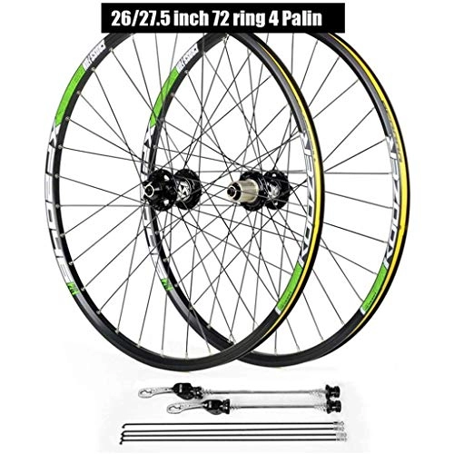 Roues VTT : AIFCX 700C Bike Wheelset, 26 27, 5 29 Pouces Roues Vélo VTT Frein à Disque Quick Release 4 Palin Roulement 8 9 10 11 Vitesse, B-27.5inch