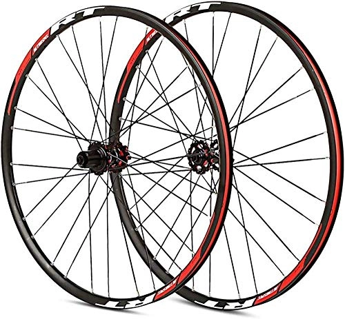 Roues VTT : L.BAN Mountain Wheel Wheel Group 120 Ring 5 Palin Straight Pull Carbon Flower Freins à Disque Bicycle 26 / 27.5 inch Wheel Set, 26"