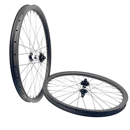 Roues VTT : no brand 29er Carbon VTT Roues 110x15 148x12 6 boulons Vélo MTB Roues 35x25mm 1420 Spoke Montagne Vélos Roues (Color : 12K Glossy XD)