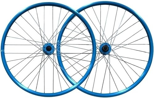 Roues VTT : Paire de Roues de vélo de Montagne 26 "Jantes de Frein à Disque Paire de Roues de vélo Roues de vélo de Route Roues de vélo de Montagne à dégagement Rapide (Color : Blu, Size : 26'')
