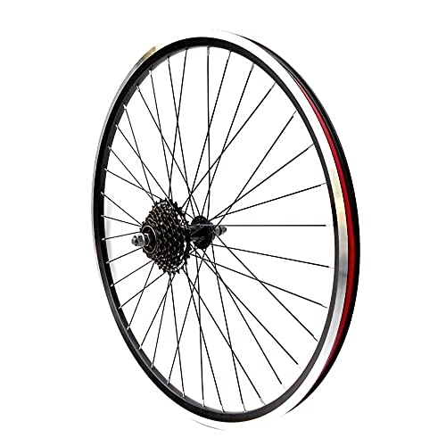 Roues VTT : Roues de vélo, roue de vélo de montagne rotative à frein en V, jante en alliage d'aluminium à double paroi, dégagement non rapide / 26 Inch / Rear wheel