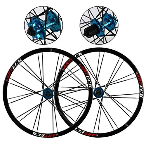 Roues VTT : Roues de vélo Wheels 26 Pouces VTT Jeu de Roues à dégagement Rapide de Montagne Jeu de Roues Roue Flat Spoke Frein à Disque Ensemble Roue (Color : Black)