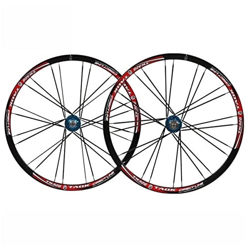 Roues VTT : TANGIST Ensemble de roues de vélo de montagne 66 cm en alliage d'aluminium frein à disque roues de vélo de montagne à libération rapide 24H Fit 8-11 vitesses jeu de roues de vélo (couleur : noir-bleu)
