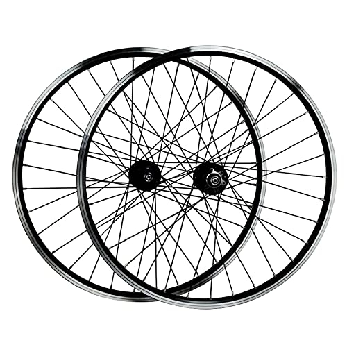 Roues VTT : TYXTYX Roues de vélo de 26 pouces 27, 5 pouces V-Brake pour VTT en alliage d'aluminium 29 pouces Roues de vélo de montagne 32 trous pour 7 / 8 / 9 / 10 / 11 vitesses (couleur : noir, taille : 66 cm)