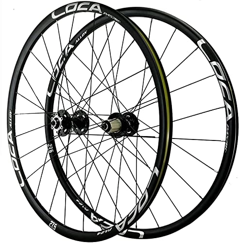 Roues VTT : Wheelset Ensembles de Roues à vélo de Montagne 26 / 27, 5 / 29 Pouces, Double Mur VTT Rim Bike Release Disc Frein Roue arrière 7 / 8 / 9 / 10 / 11 / 12 Speed Road Wheel (Color : Black, Size : 27.5inch)