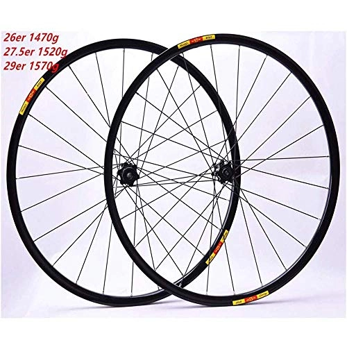Roues VTT : ZKORN Bicycle Accessories， Bicycle Wheel Set 26" / 27.5" / 29" Disc Brake Bicycle Wheel Double-Walled Aluminum Rim 7-11 Speed Cassette Sealed Bearing 1470g, 26"
