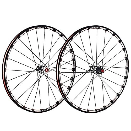 Roues VTT : ZNND Mountain Bike Wheelset 26 / 27.5 / 29 Pouces Alliage à la paroi Double Frein à Disque Scellé Feuille de Carbone Porte-Fibre de Carbone QR 7 / 8 / 9 / 10 / 11 Trou (Color : Black, Size : 27.5in)