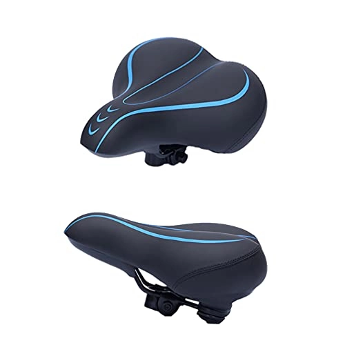 Sièges VTT : Abaodam Selle de vélo de rechange confortable - Coussin de selle de vélo ergonomique - Proof - Pour vélo en extérieur (noir et bleu)