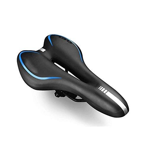 Sièges VTT : Adesign Gel Bike Seat - Cycle Confort Selle Large Coussin Pad imperméable Femme Homme - Convient VTT VTT / Route / Spinning Vélos d'exercice (Color : Blue)