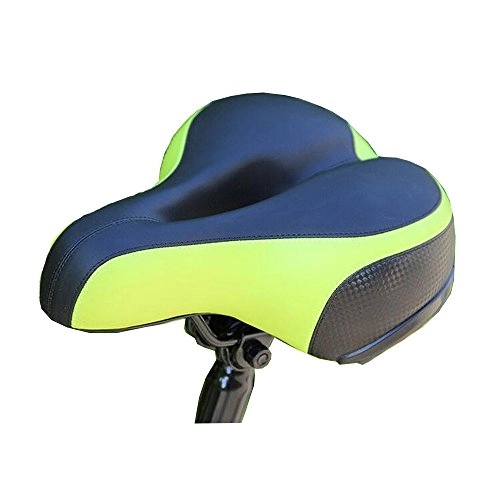 Sièges VTT : Antichoc Large Cushion Selle VTT Gel pour Homme et Femme, Selle de Vélo avec Mousse 3D, Bien Rembourré et Confortable (Vert)