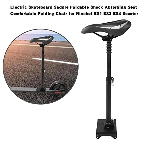 Sièges VTT : Bettying Pliable lectrique Skateboard Saddle Shock Absorbing Seat Confortable Chaise Pliante pour Ninebot ES1 ES2 ES4 Scooter