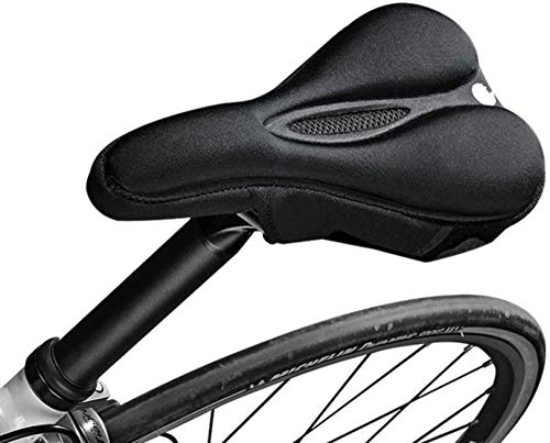 Sièges VTT : CAISHENY Siège de vélo Selle de vélo Creux Respirant VTT vélo siège en Silicone Housse de Coussin Tapis de Gel de silice selles Accessoires de Cyclisme