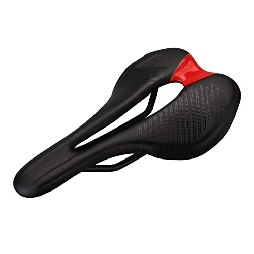 Sièges VTT : H & R Selle de vélo pour VTT et vélo de route en polyuréthane ultra léger respirant et confortable avec coussin de selle de course (couleur : EC90 Noir / rouge