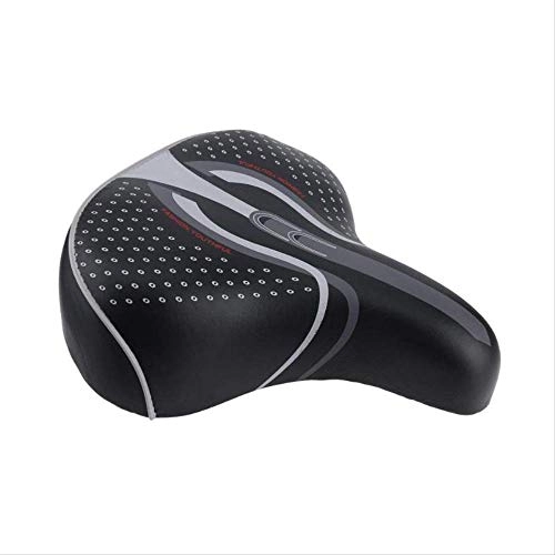 Sièges VTT : HZQ&HCHC Selle De Vlo High Elasticity Leather Bike Saddle Thicken Wide Soft Saddles Cycling Mountain Road Bike Seat Accessoires Skidproof Bicycle Seat