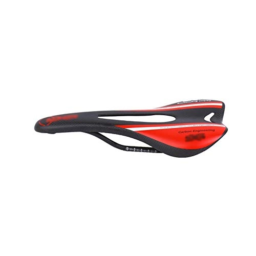 Sièges VTT : KJRJKX Selle de vélo, Ultraléger Pleine Fibre de Carbone Selle Vélo Route Selle Selle VTT 3K Brillant / Mat Pièces Vélo 275 * 125mm (Color : Red Matte)