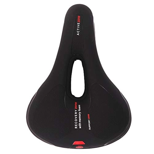 Sièges VTT : QXLXL Coussin Selle vélo Seat Respirant Souple Confortable Route VTT Vélo Selle Accessoires (Color : Black Red)