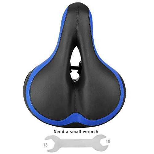 Sièges VTT : QXLXL Coussin Selle vélo Seat Respirant Souple Confortable Route VTT Vélo Selle Accessoires (Color : Blue)